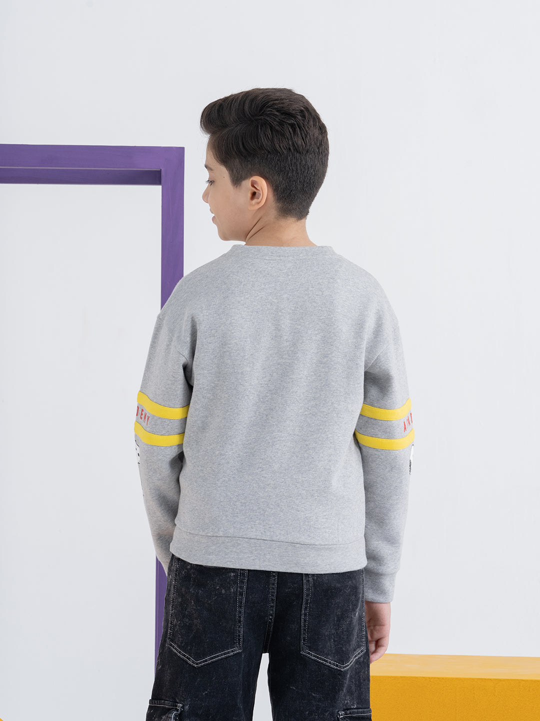 Peanut Girls Casual Sweatshirt With Contrast Patch