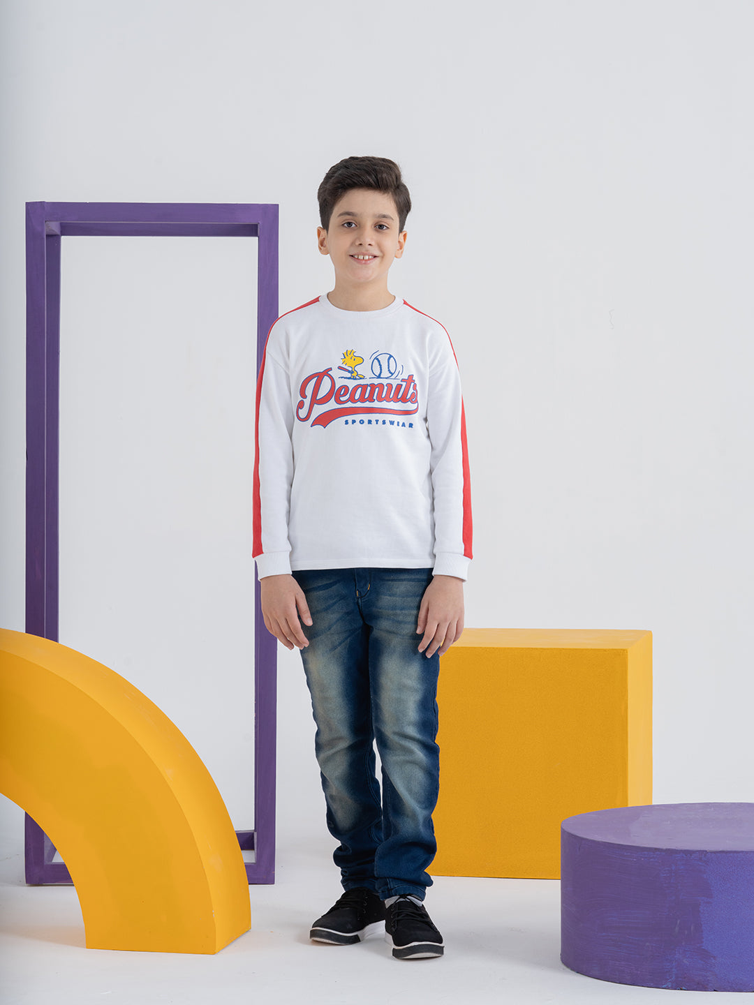 Boys Versatile White Peanut T-shirt