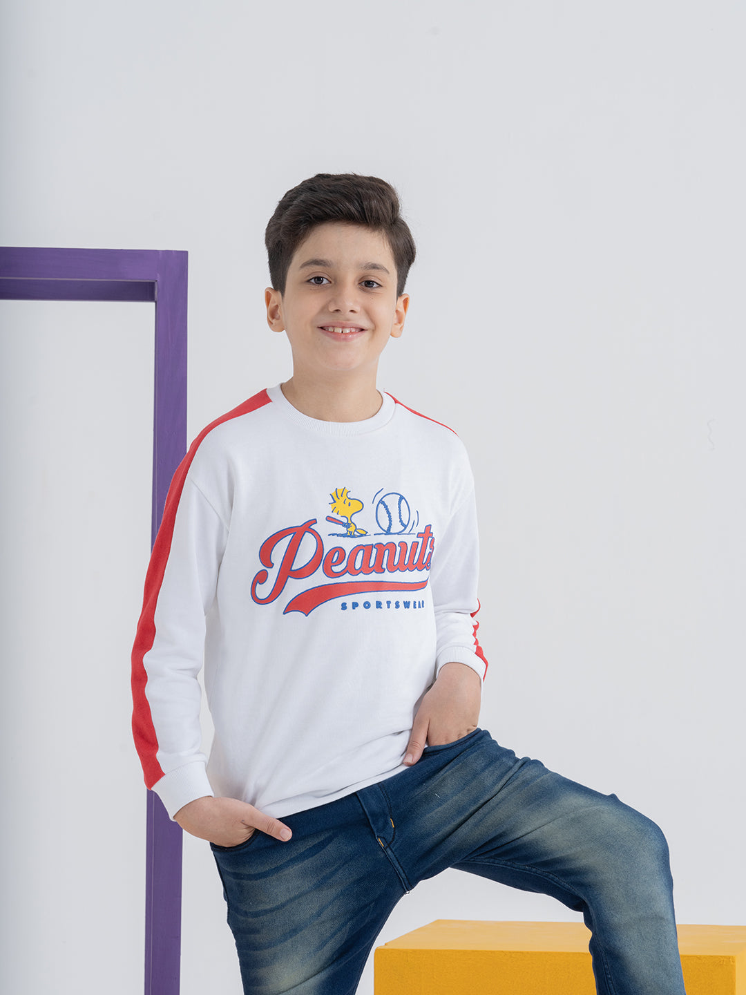 Boys Versatile White Peanut T-shirt