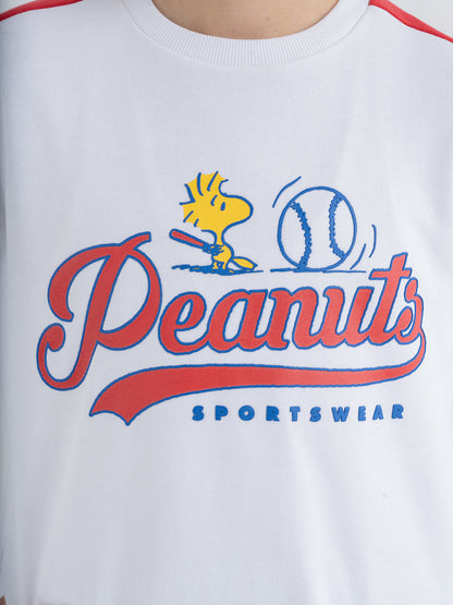 Boys Versatile White Peanut T-shirt