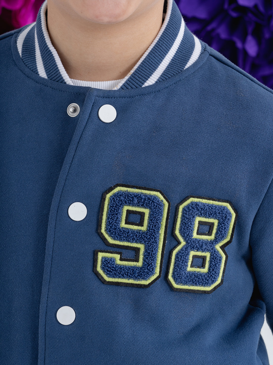 Premium Blue Color-Blocking Boys Jackets