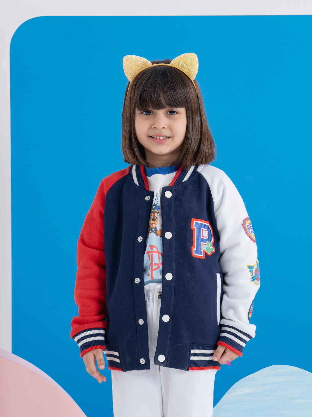 Red & Blue Unisex Paw Patrol Jackets With 3D Badge