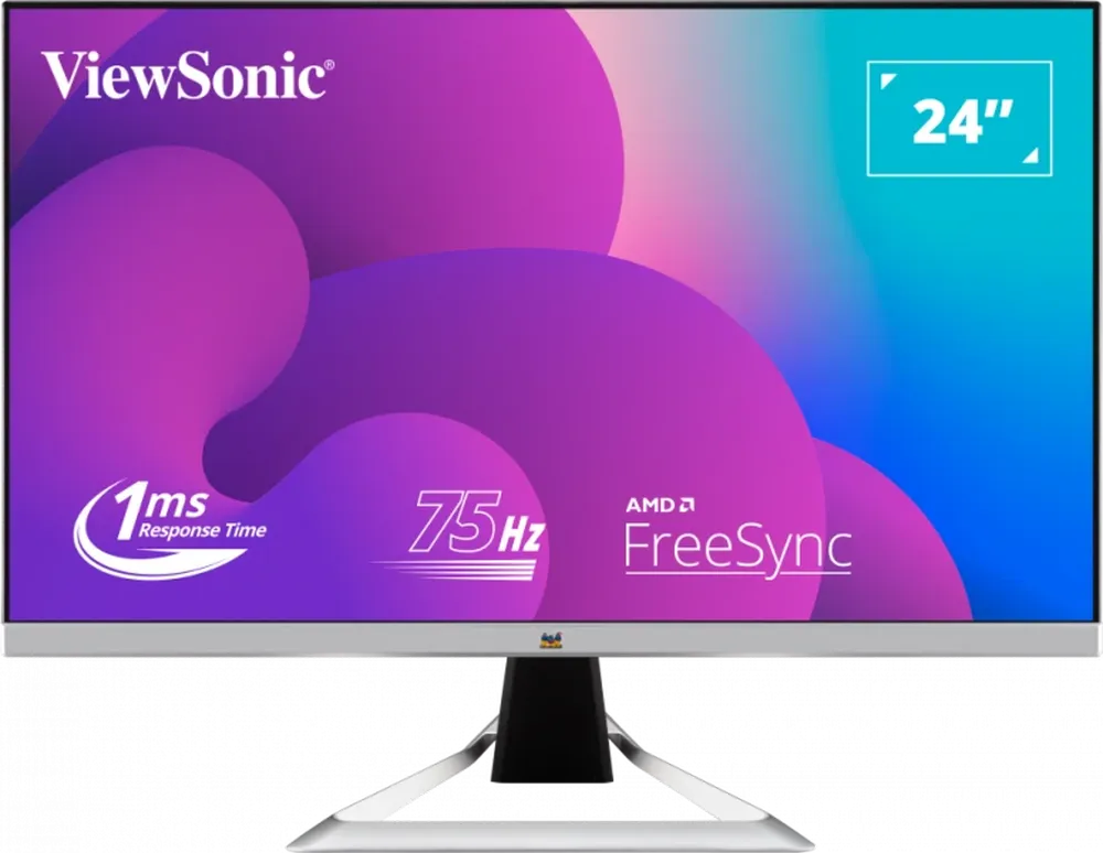 VIEWSONIC VX2481-MH 24 Inch FHD 75Hz IPS Panel 102% SRGB 1MS AMD FreeSync IPS Entertainment Monitor