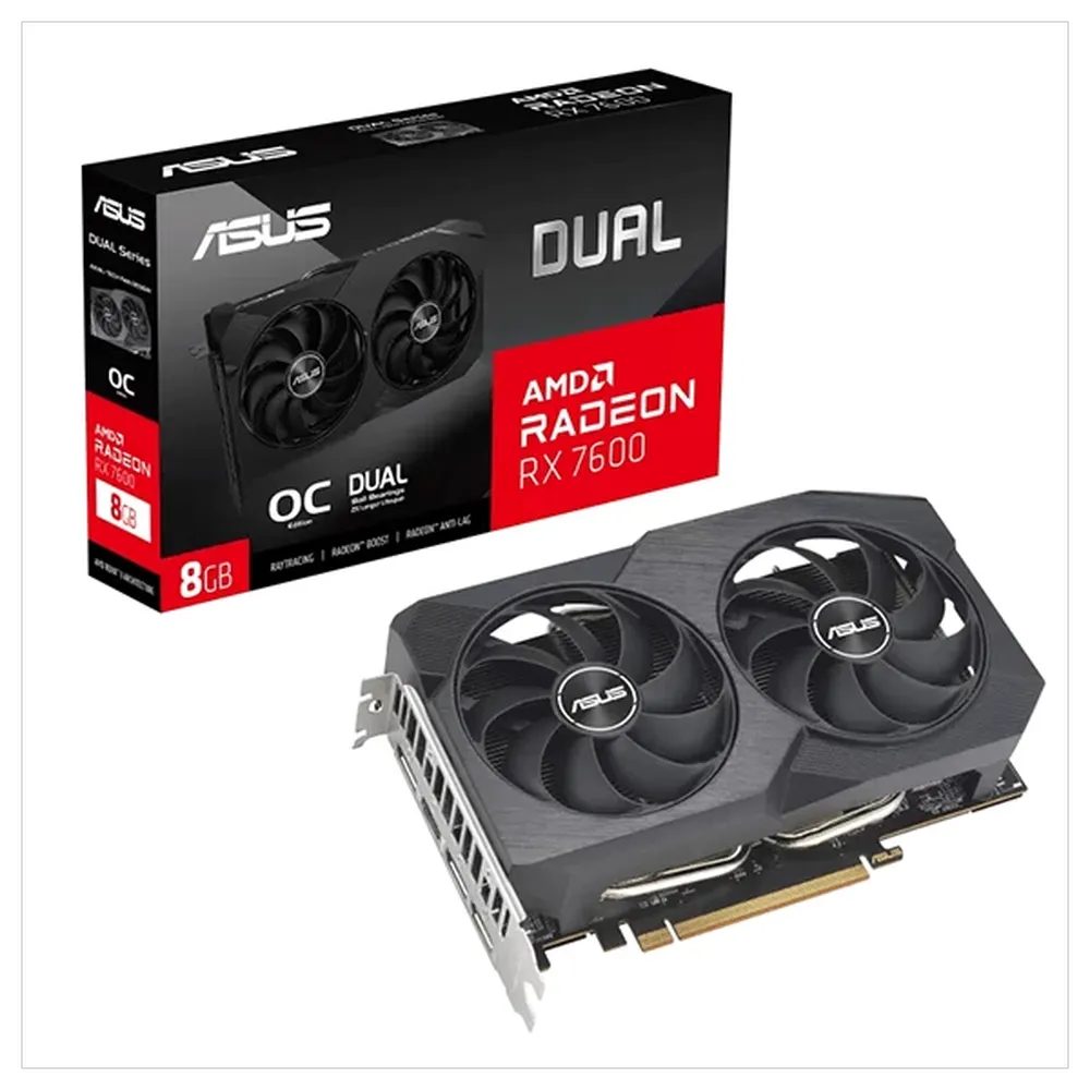 ASUS Dual Radeon RX 7600 V2 OC Edition 8GB AMD Graphic Card