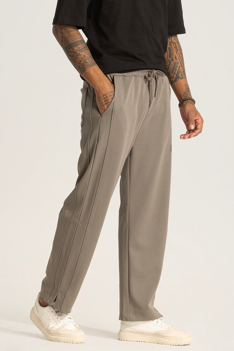 Umber Brown Slit Ankle Pants