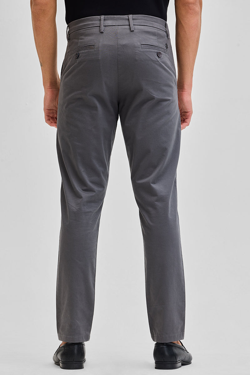 Dark Grey Slim Fit Trousers