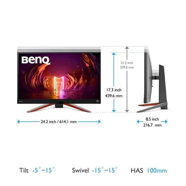 BENQ Mobiuz EX2710Q 27 Inch QHD 165Hz IPS Panel 1MS AMD Freesync Gaming Monitor