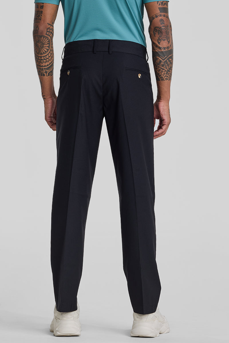 Black Relaxed Fit Korean Trousers