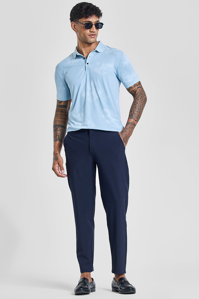 Dark Blue Slim Fit Stretch Chinos