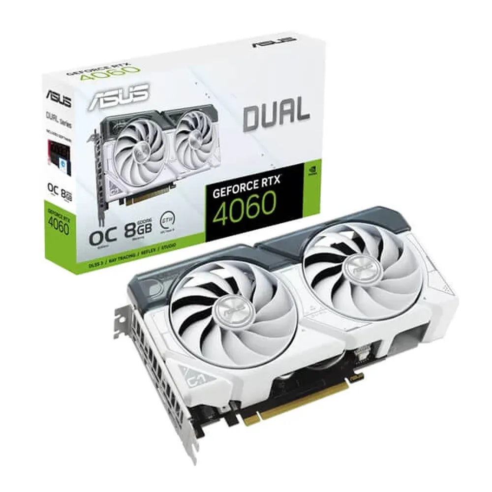 ASUS Dual GeForce RTX 4060 OC Edition White 8GB Nvidia Graphic Card