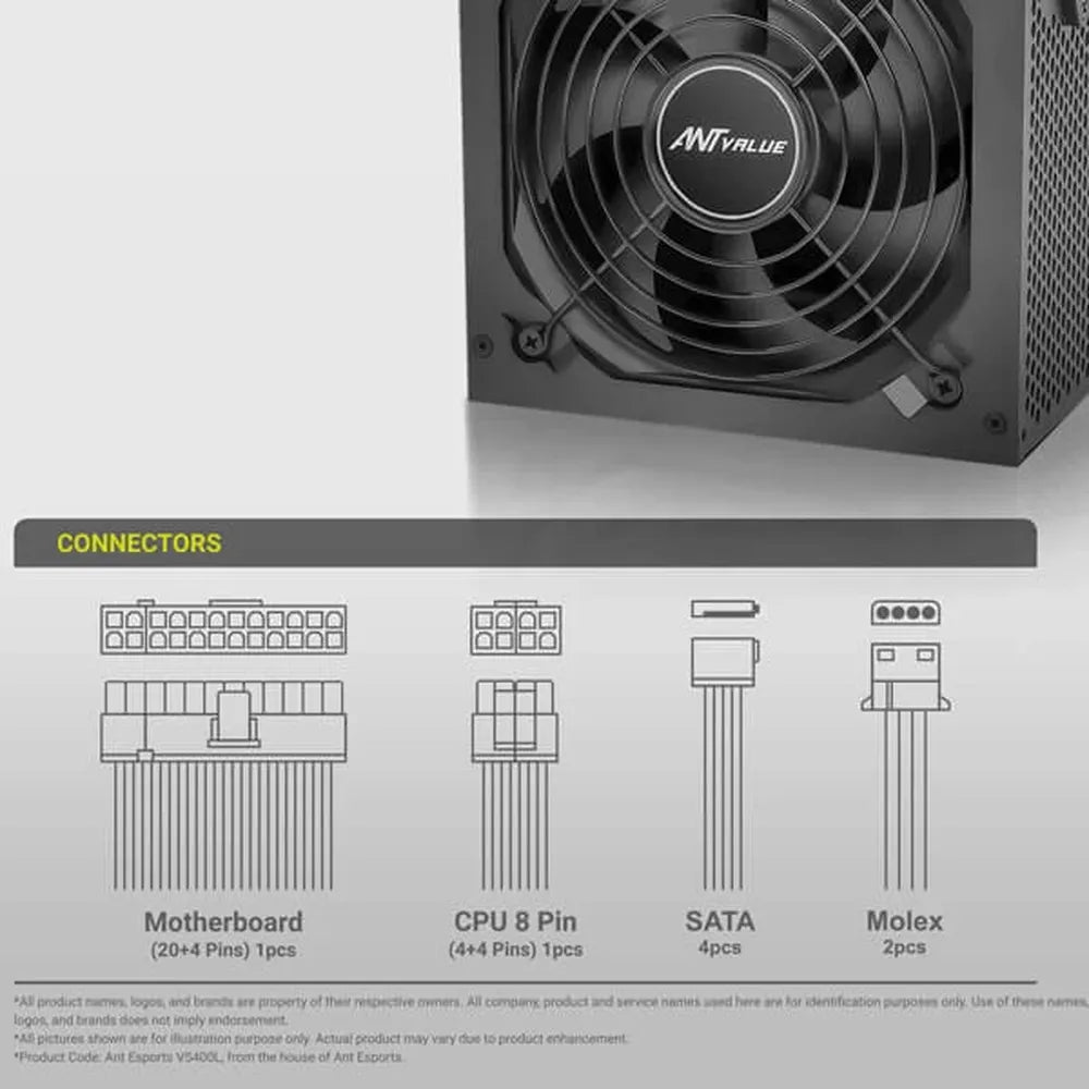 ANT VALUE ECO400 400W Non Modular Power Supply