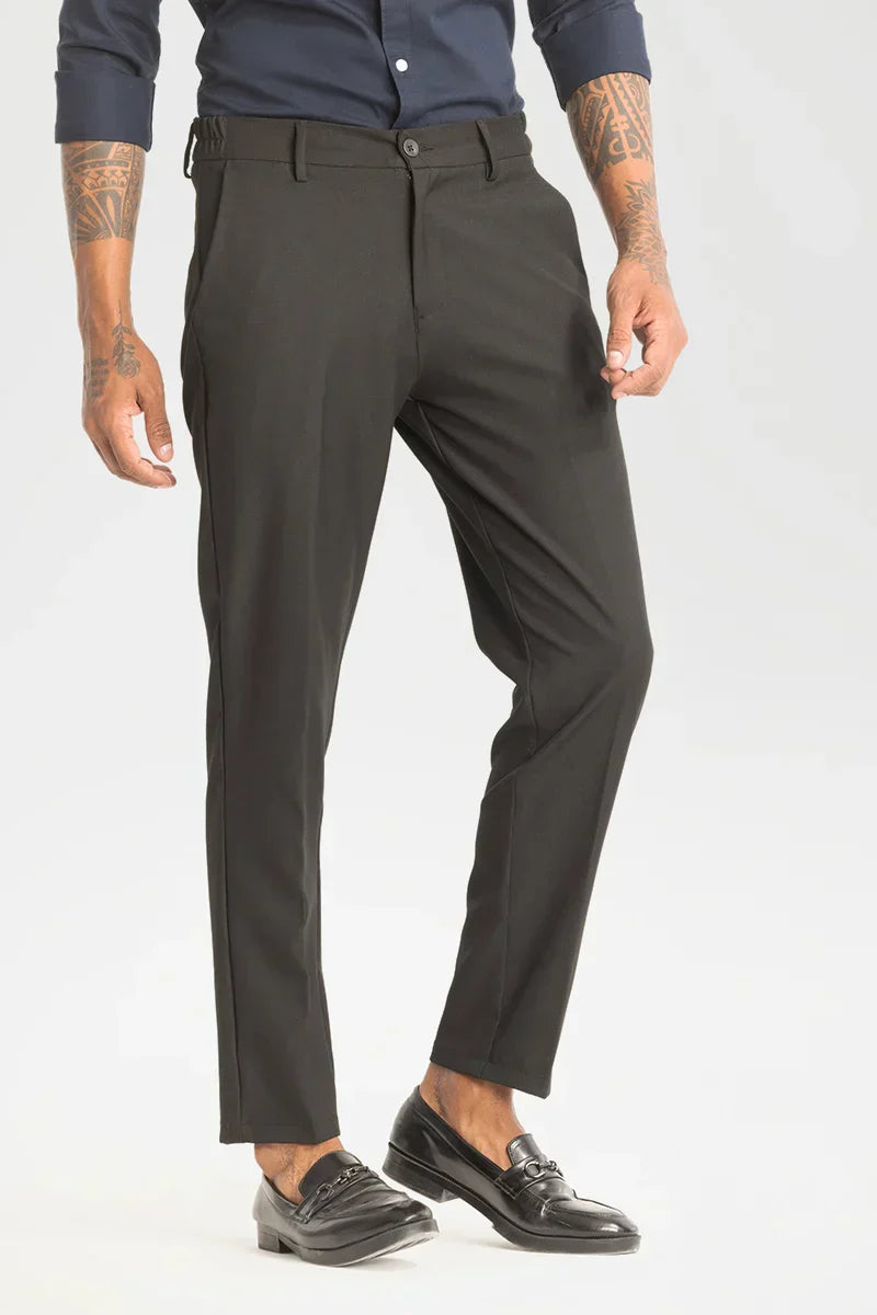 Black Slim Fit Stretch Trouser