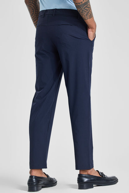 Dark Blue Slim Fit Stretch Chinos