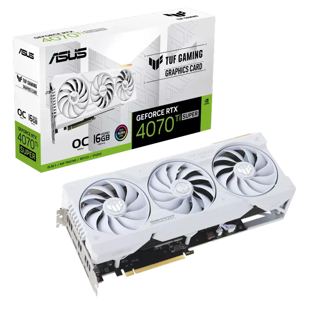 ASUS TUF Gaming GeForce RTX 4070 Ti Super 16GB Nvidia Graphic Card White