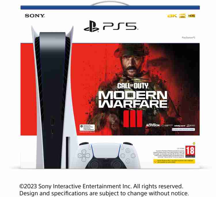 SONY PlayStation 5 console- Modern Warfare III 825 GB with Call of Duty (White, Black)