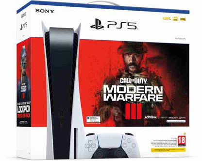 SONY PlayStation 5 console- Modern Warfare III 825 GB with Call of Duty (White, Black)