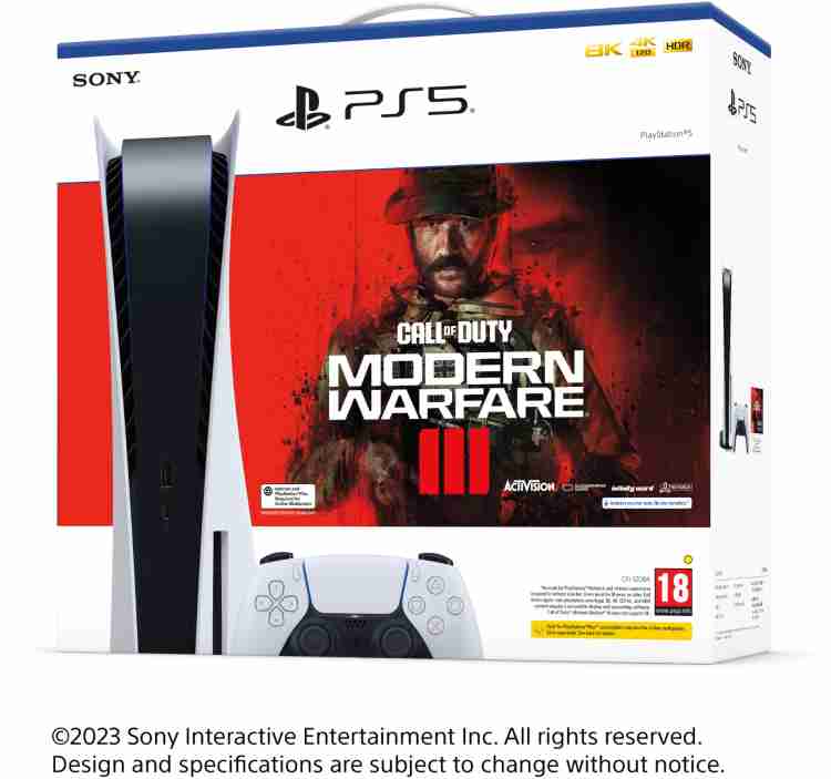 SONY PlayStation 5 console- Modern Warfare III 825 GB with Call of Duty (White, Black)