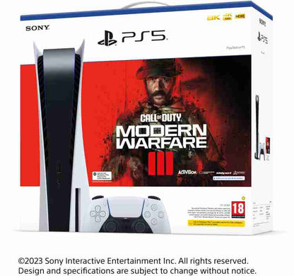 SONY PlayStation 5 console- Modern Warfare III 825 GB with Call of Duty (White, Black)