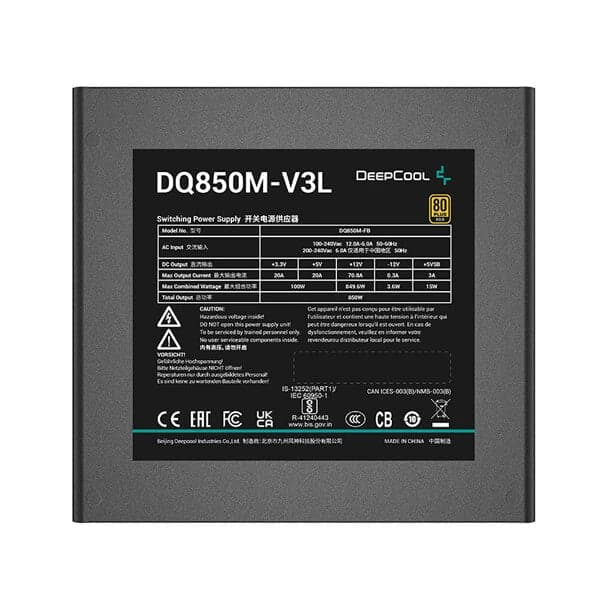 DEEPCOOL DQ850M-V3L 850W 80 + Gold Fully Modular ATX 2.0 Power Supply