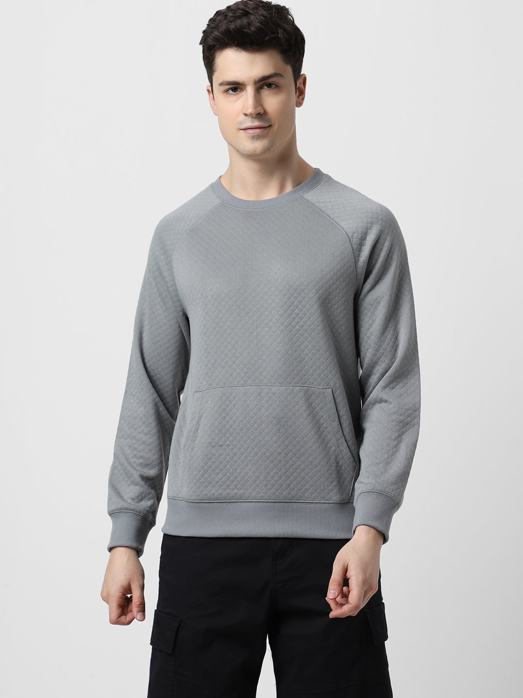 Raglan Quilted Sweatshirt