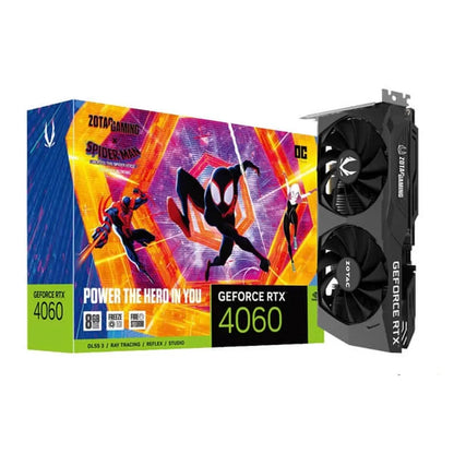 ZOTAC Gaming GeForce RTX 4060 8GB OC Spider-Man Across The Spider-Verse Bundle Nvidia Graphic Card