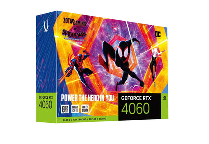 ZOTAC Gaming GeForce RTX 4060 8GB OC Spider-Man Across The Spider-Verse Bundle Nvidia Graphic Card