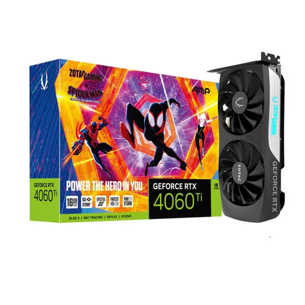 ZOTAC Gaming GeForce RTX 4060 Ti AMP Spider Man Non OC 16GB Nvidia Graphic Card