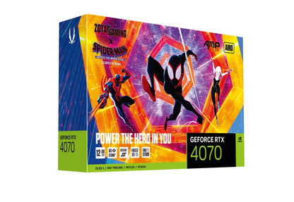 ZOTAC Gaming GeForce RTX 4070 AMP Airo Spider-Man Across The Spider-Verse Bundle Nvidia Graphic Card