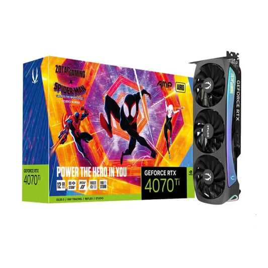 ZOTAC Gaming GeForce RTX 4070 Ti AMP Airo Spider-Man Across The Spider-Verse Bundle Nvidia Graphic Card